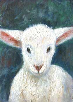 "Spring Lamb" by Sandra Haspl, Fitchburg WI - Acrylic - SOLD